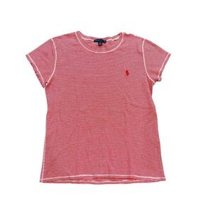 Ralph Lauren Red & White Striped Tee